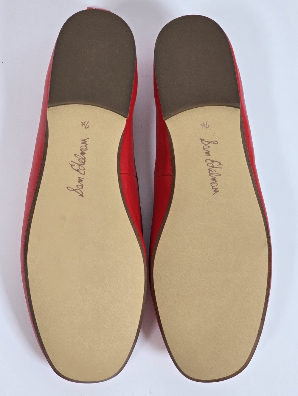 Sam Edelman Ari Ballet Flats Red Leather Bow Square Toe Classic Ballerina 7.5 - Picture 11 of 12